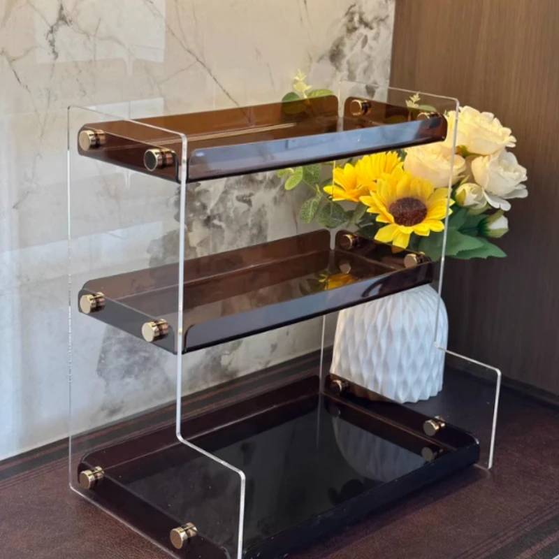 Acrylic Makeup Organizer, Multi-layer Perfume & Jewelry Display Stand for Desktop, Durable Home Decor Storage Case