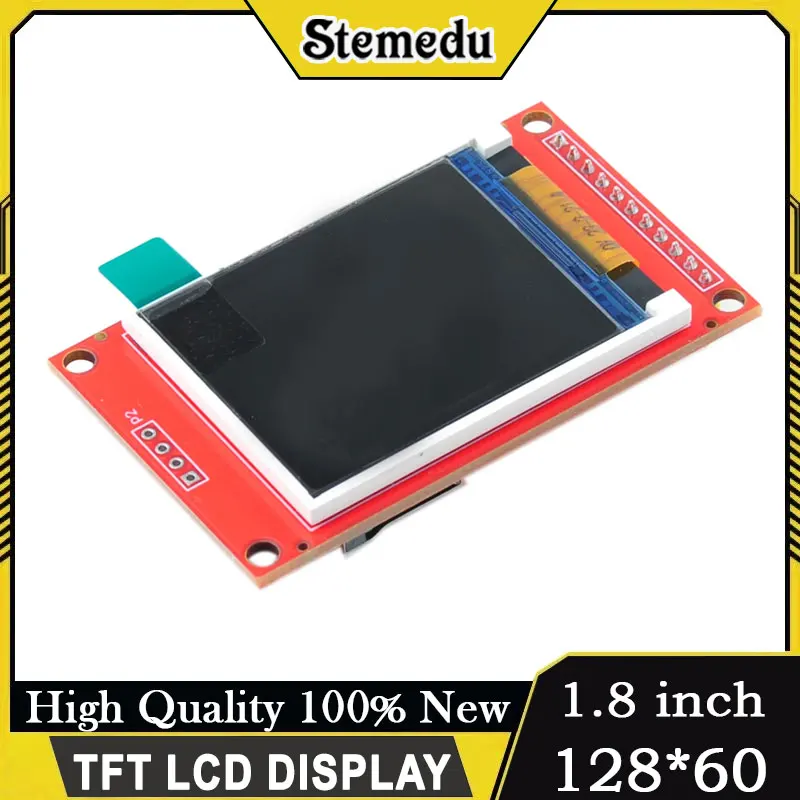 tela-lcd-tft-de-18-polegadas-128x160-spi-st7735s-com-slot-sd-5v-33v-para-arduino-uno-mega2560-esp32-esp8266