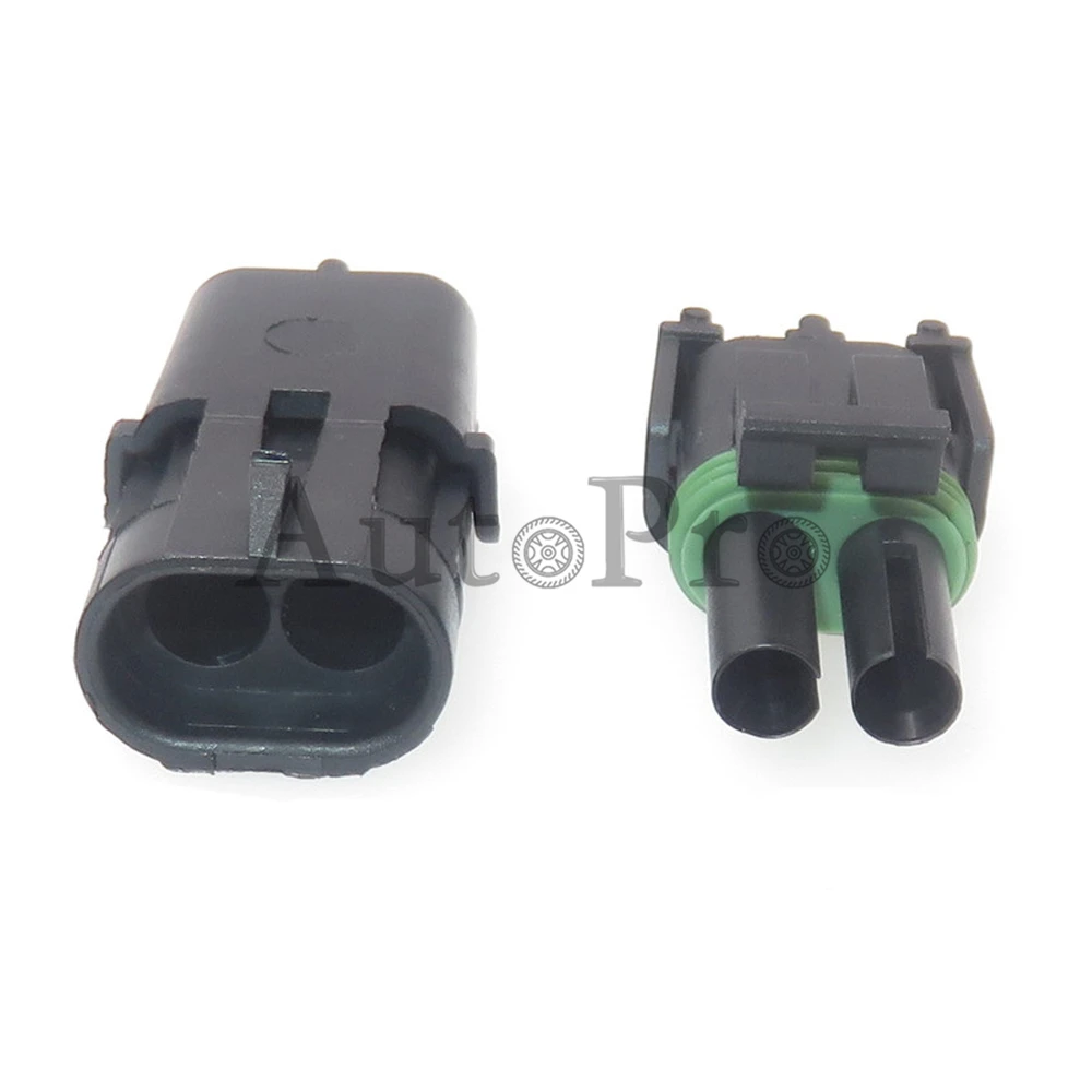 1 Set 2 Lubang Mobil Plastik Perumahan Tahan Air Adaptor 12015792 12010973 Mobil Kabel Harness Soket