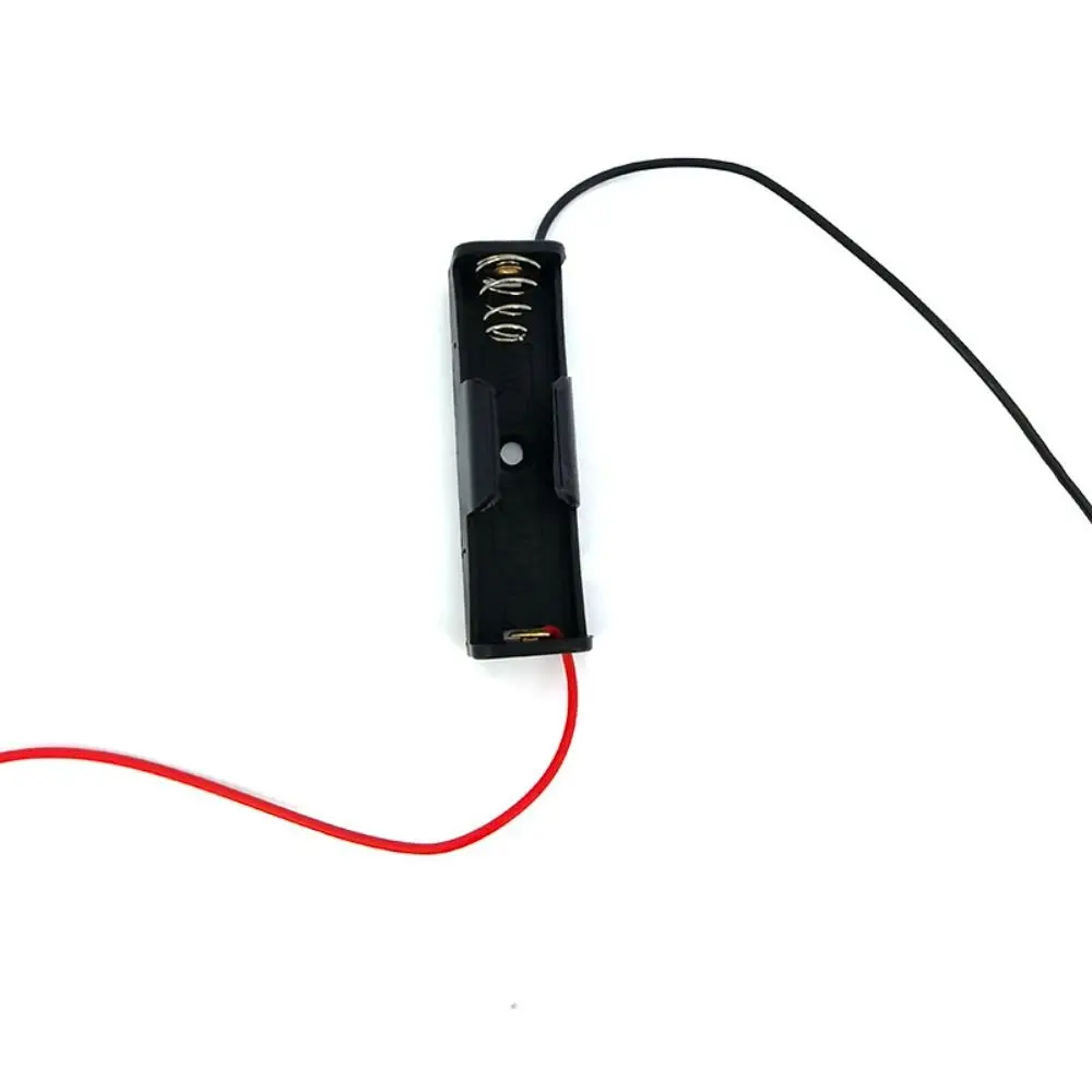 1/2/3/4/5/6 Slots Battery Holder With Wire Leads Plastic Material Battery Storage Case Easy Soldering Nickel-plated Brass