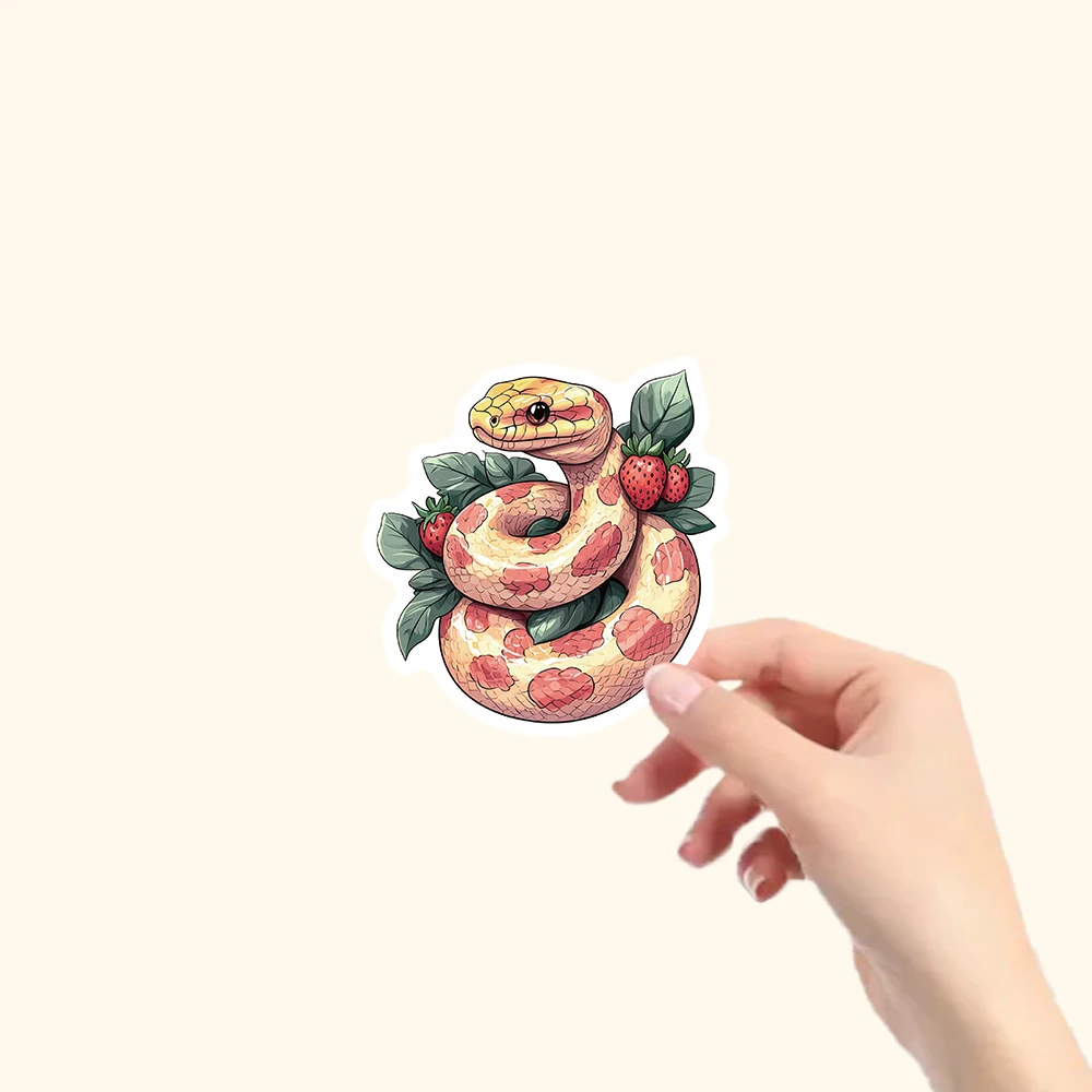 54PCS Ethereal Fantasy Snake Stickers Pack - Kawaii Floral Reptile Decals for Laptop, Water Bottle, Phone Case & Room Decor