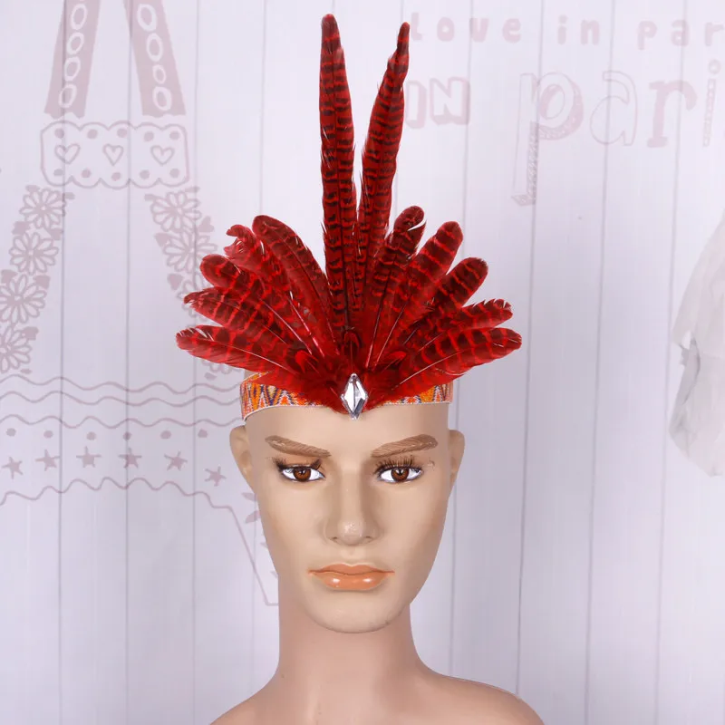 

Модный головной убор с перьями, корона, украшение для волос, фасцинатор, аксессуар для карнавала, Хэллоуина, костюмов