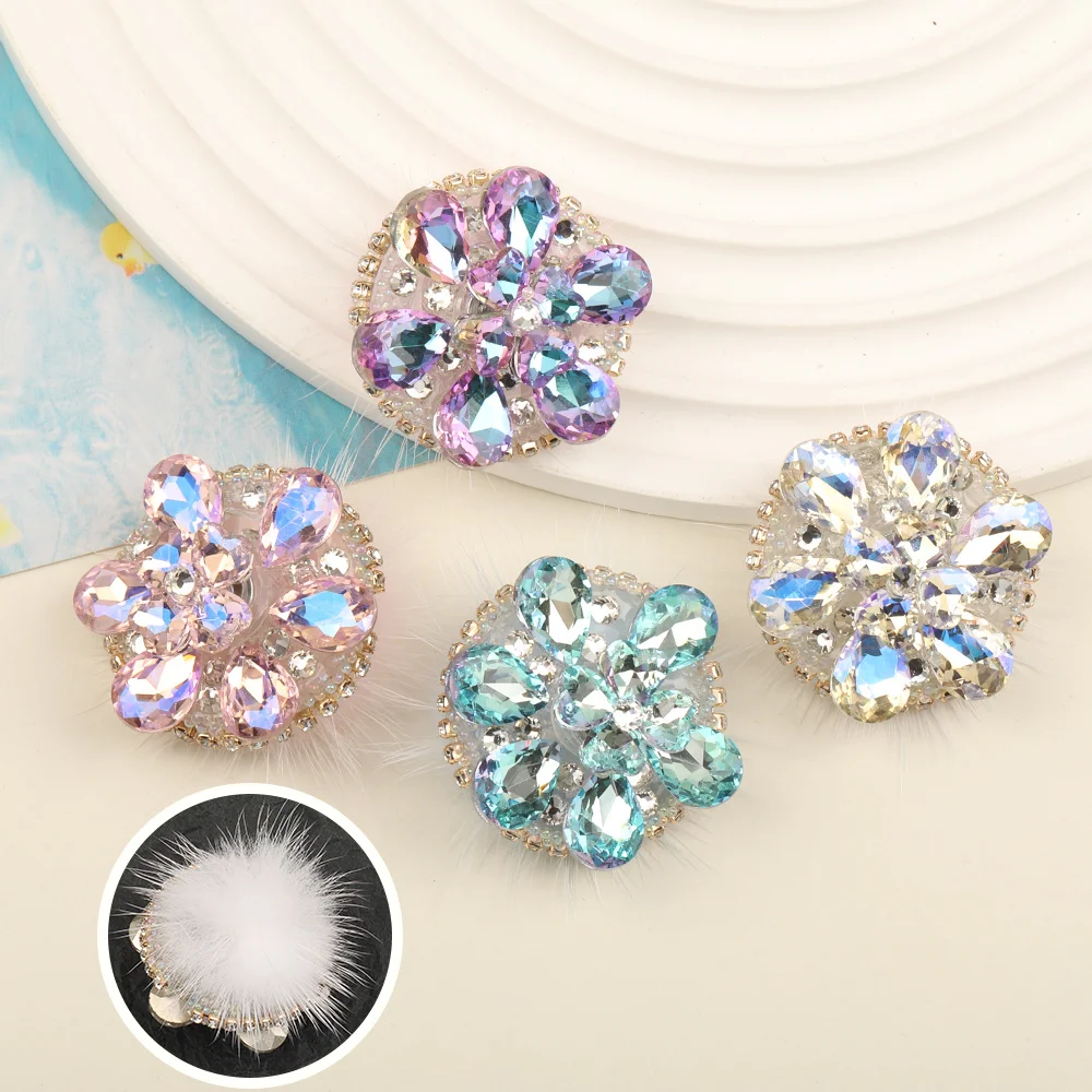 

Cordial Design 10Pcs 38*38MM Spin Fancy Bead/Hand Made/Jewelry Findings & Components/Rhinestone Effect/DIY Flower Bead #16732