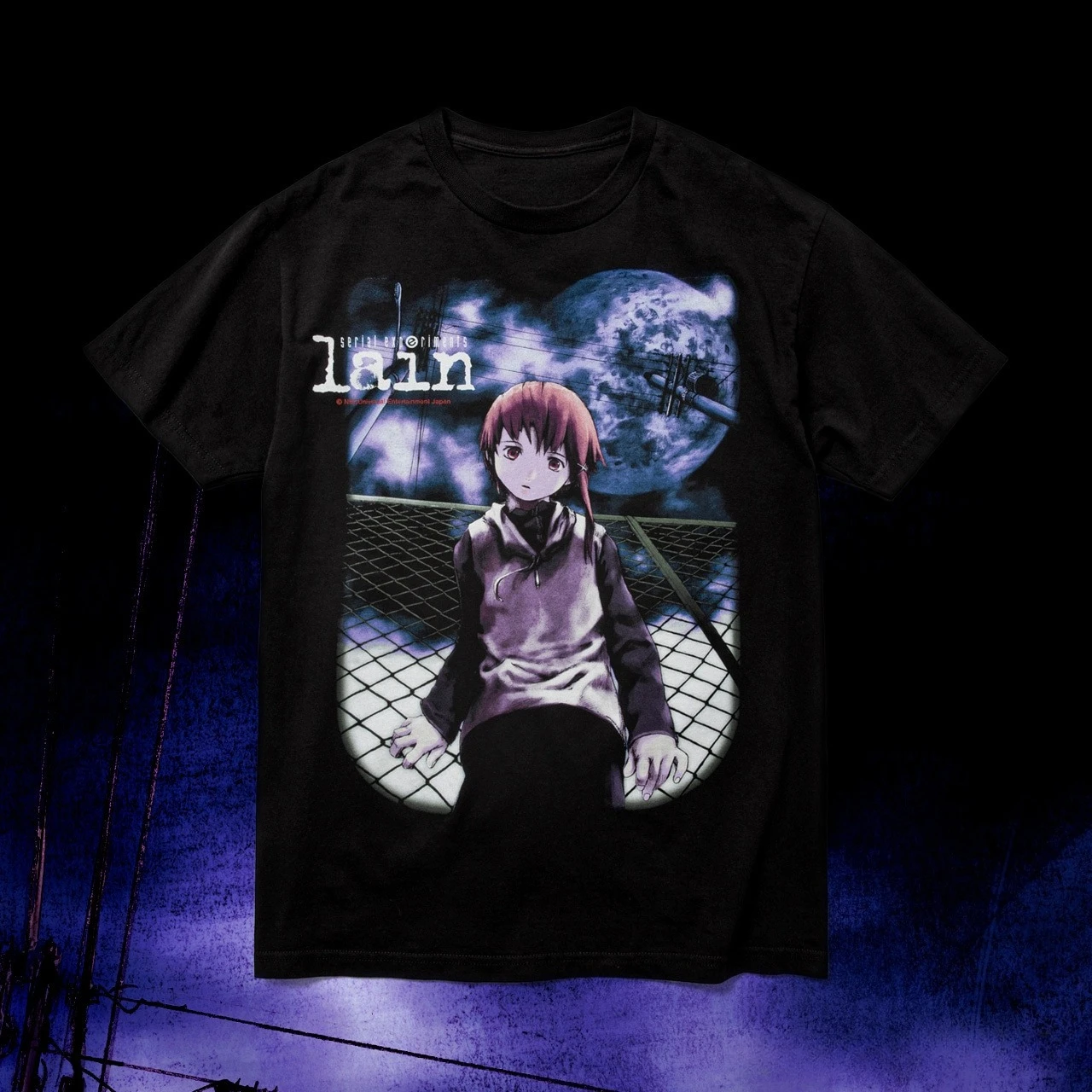 Anime Serial Experiment Lain Graphic Print Cotton T-shirt Japanese Manga Street Trend Clothing Men Women Harajuku Y2K Streetwear