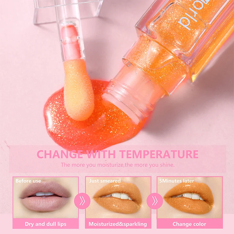 Lucidalabbra idratante giallo chiaro, lucidalabbra lucido e oleoso, prodotto naturale per illuminare le labbra, utilizzato per abbellire le labbra