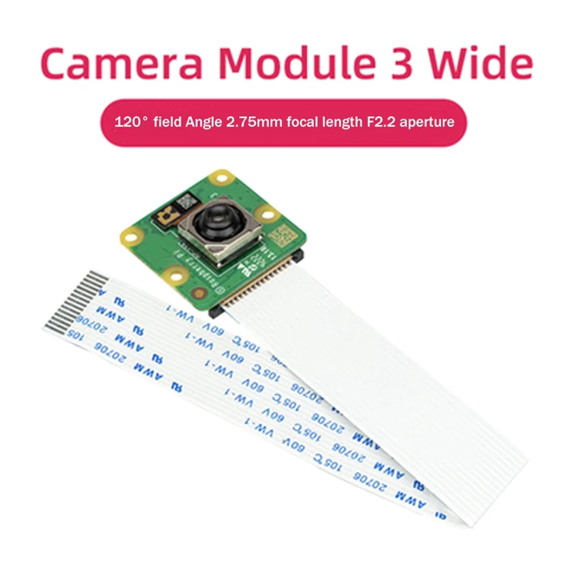 

1 Piece 3 Camera 12MP HD Camera HDR Auto Focus Camera Module Green For Raspberry Pi 120°