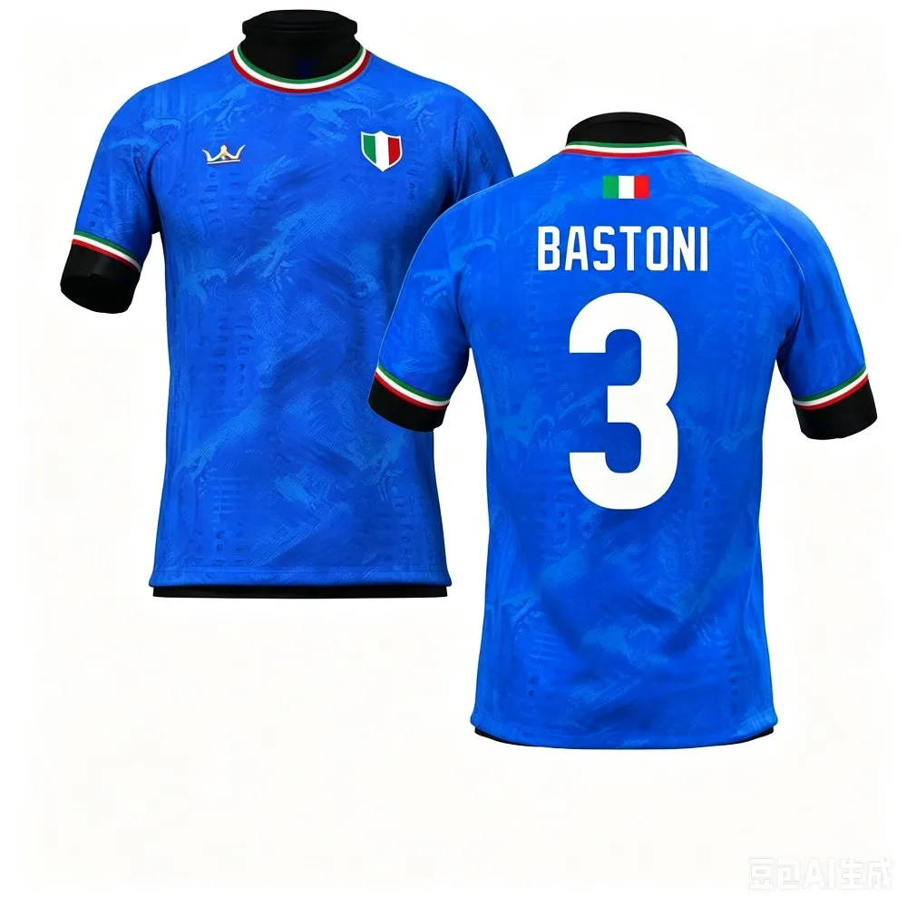 New Summer Sports T-shirt Blue Army Home Jersey Replica Texture Playing Football Daily Wearing Two Fan Exclusive Field Jerseys