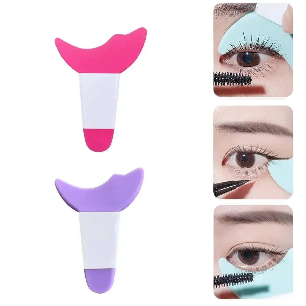 Silicone Mascara Eyelash Shield Applicator Guard Tool Reusable Eyelashes Guide Tool Multifunction Eyelash Eyeshadow Pads