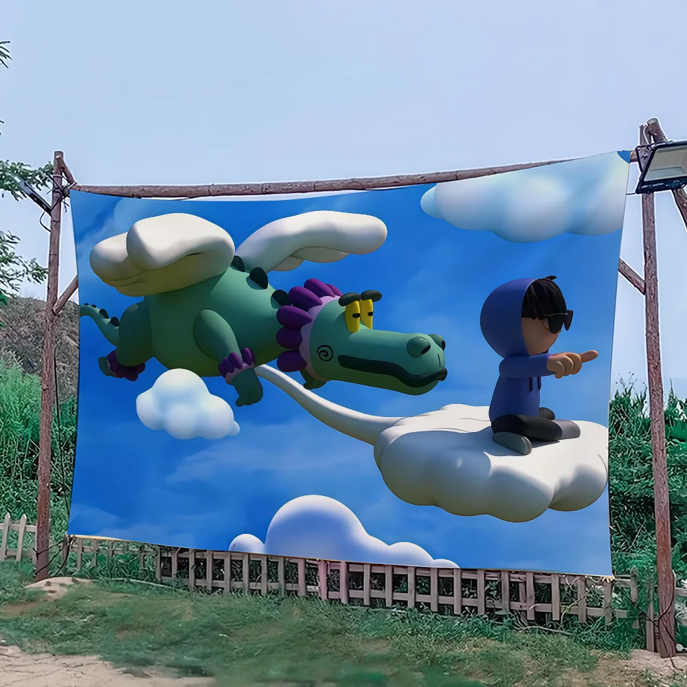 J-Junior H علم المغني الساخن للتخييم في الهواء الطلق بار نزهة حفلة ديكور المنزل الحلي راية