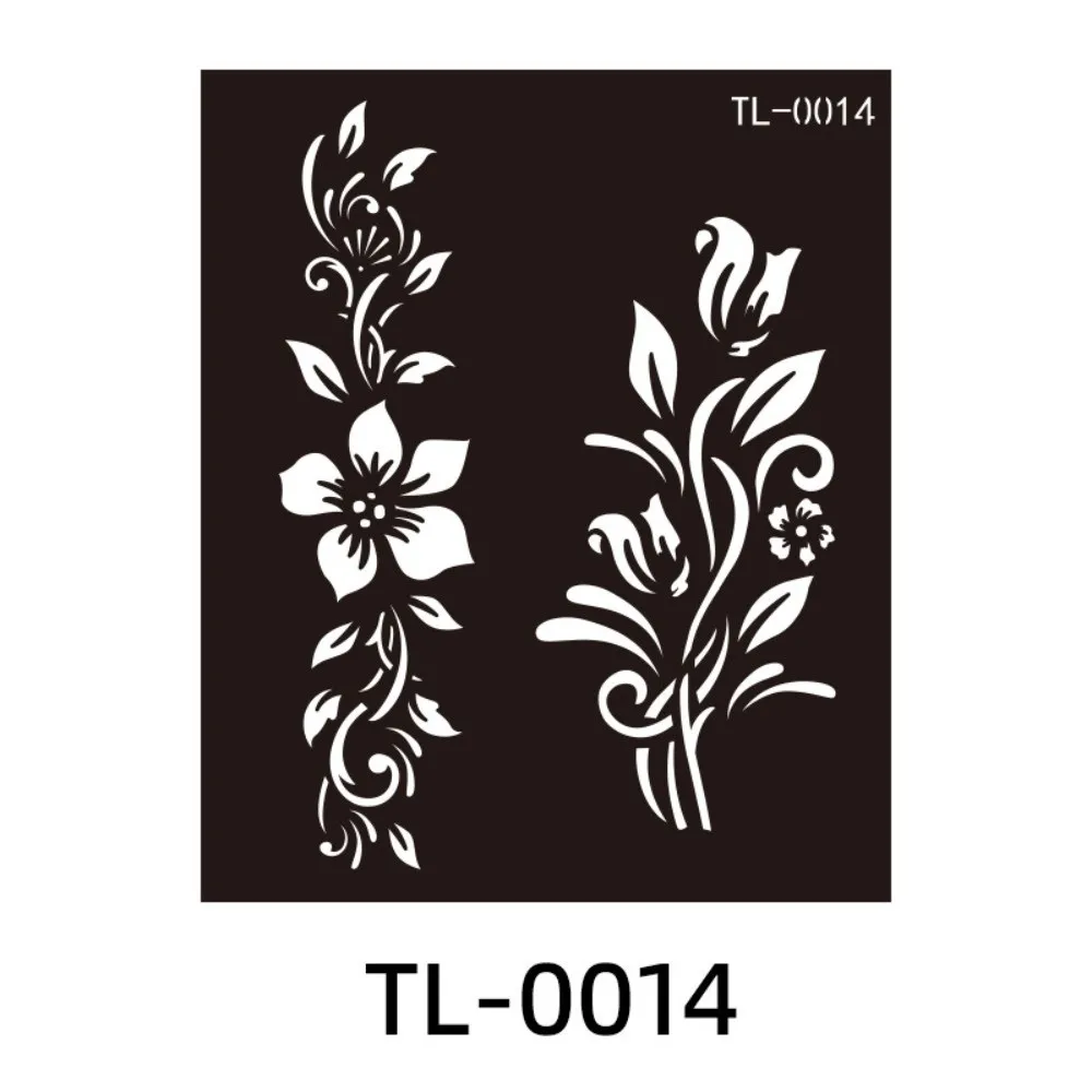 Hollow Henna Tattoo Stencil Fake Tattoo Decals Mehndi Stickers Temporary Tattoo Wolf Butterfly Dragon Phoenix India Flower