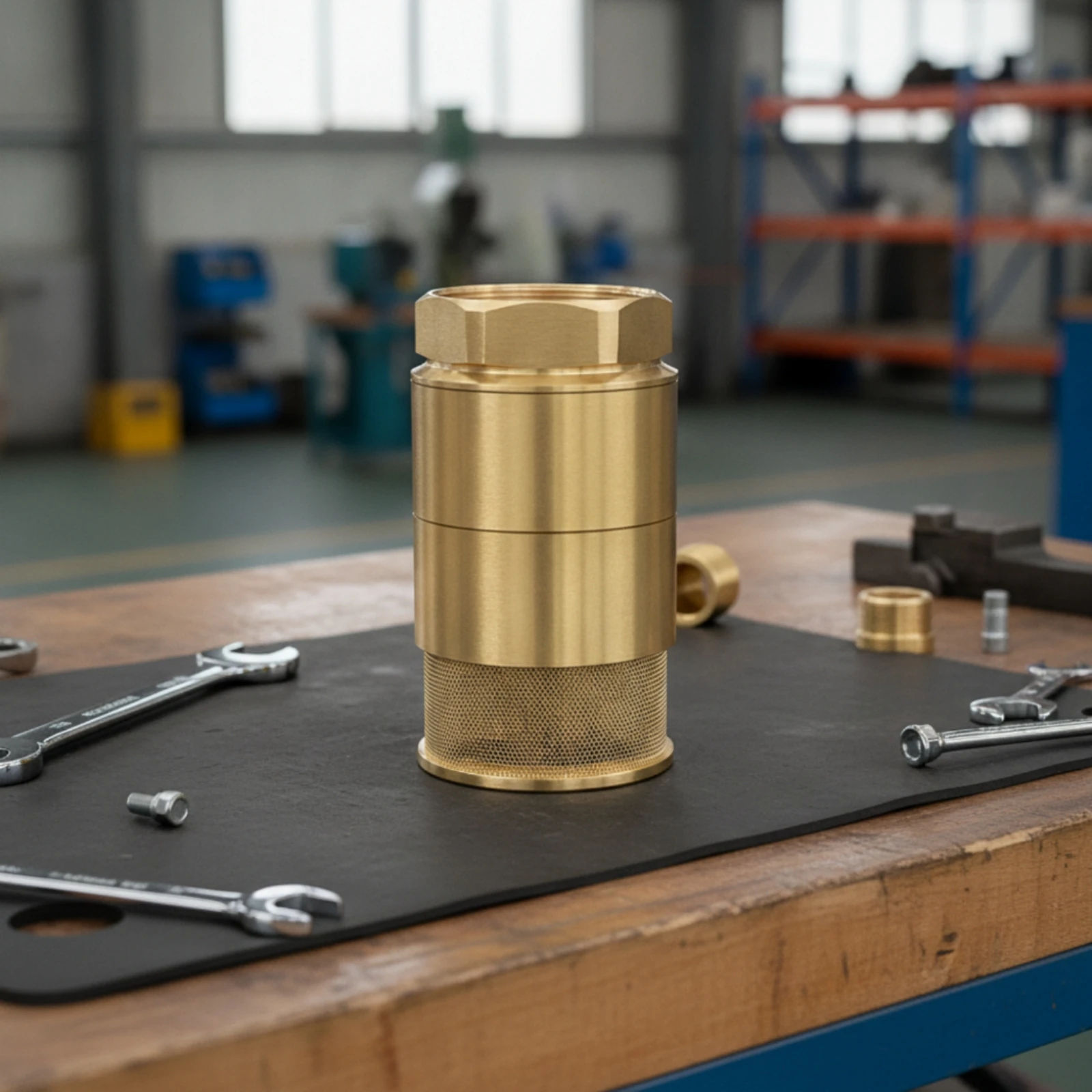 Foot Valve with Filter Screen Double-Door Foot Valve with Strainer Anti-Backflow Female Threaded for Plumbers, Pumping Systems