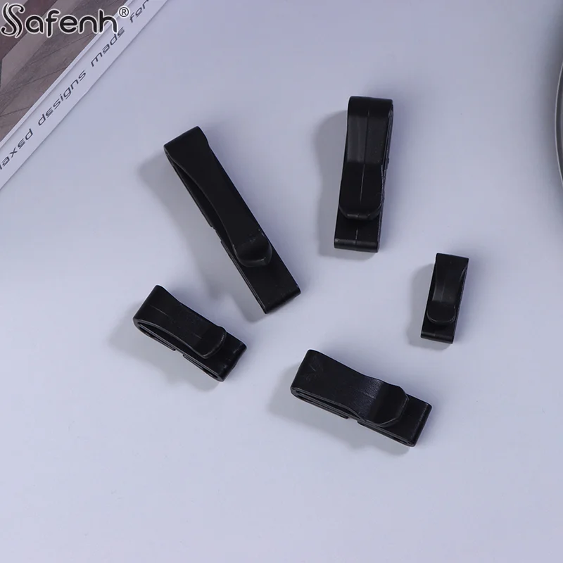 10 قطعة/الحزمة الأسود سريعة زلة الخصر حارس مشبك نهاية كليب المنزلق الأسود للتخييم التنزه على ظهره ضبط حزام حزام 20-51 مللي متر