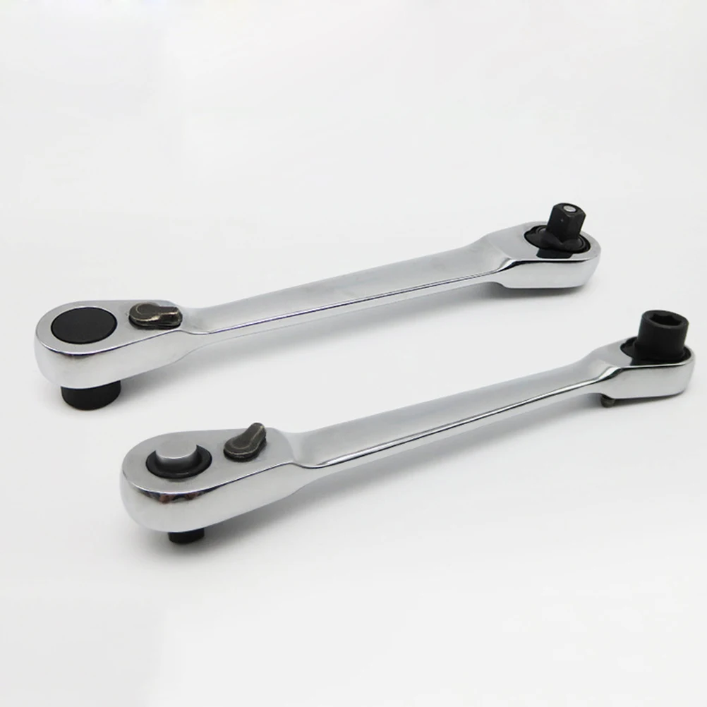 

Mini Ratchet Wrench Socket Rachet Screwdrivers Adjustable Small Wrenches Silver