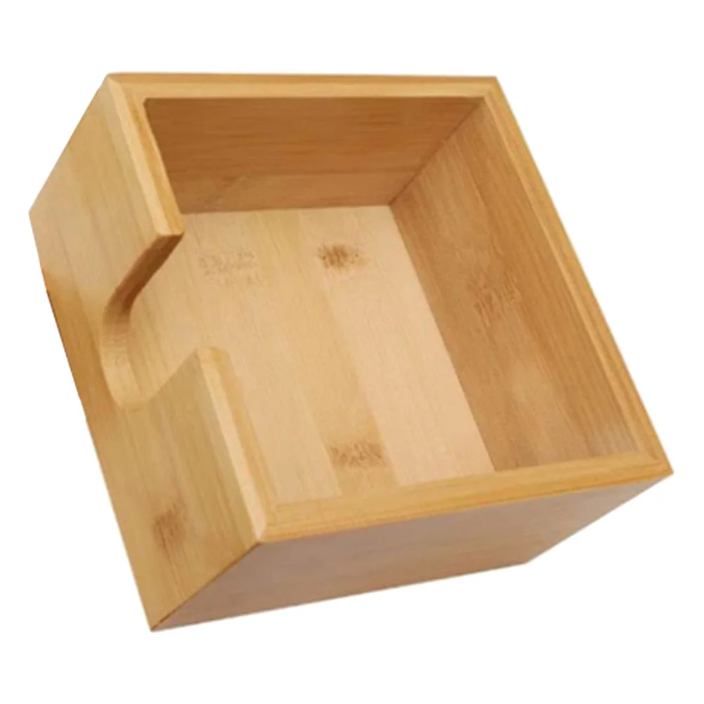 

Table Tissue Box Automatic Paper Towel Dispenser Square Napkin Case Accessories Bamboo Tabletop