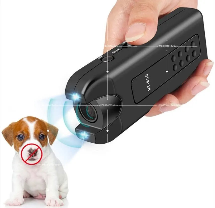 Ultrasonic Dog Chaser Away Self Defense Safety Wolf Stops Aggressive Animal Attacks Deterrent Repeller Defence Flashlight Stick