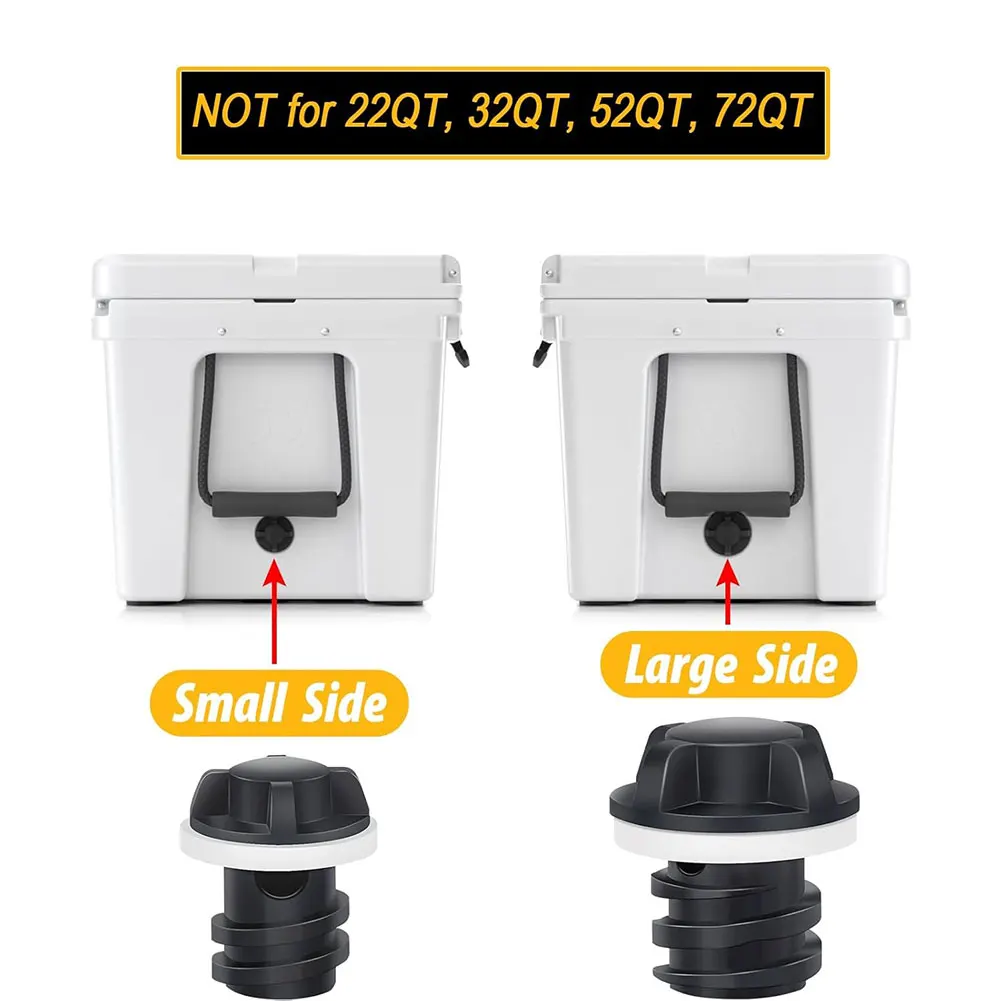 2pcs Cooler Drain Stopper Leak-proof For Coolers Ice Chest 20QT 45QT 65QT 110QT 145QT Sealing Replacement Accessories