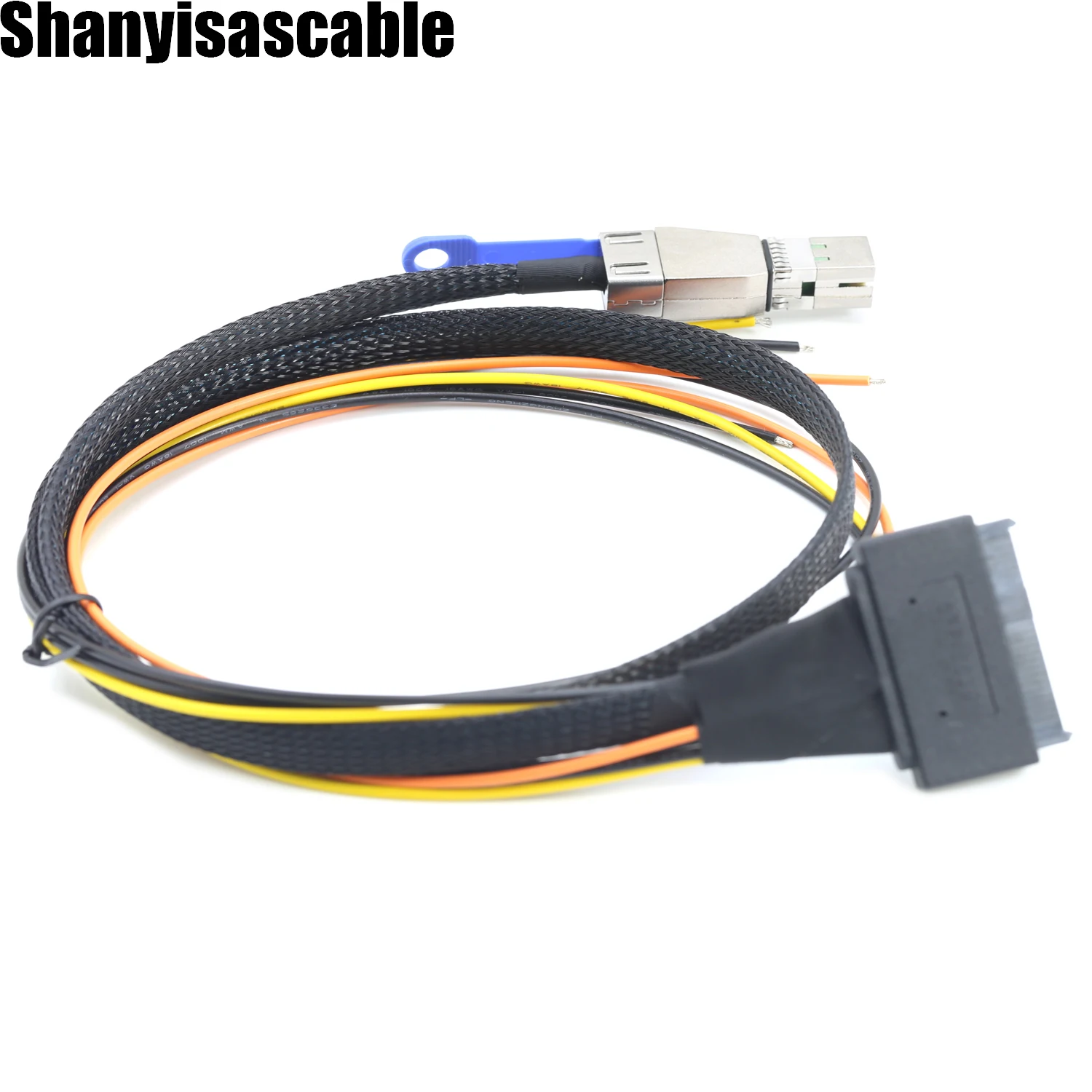 0.5M Mini SAS HD SFF-8644 to M.2 SAS SFF-8639 server conversion with power supply OPEN harness cable adapter