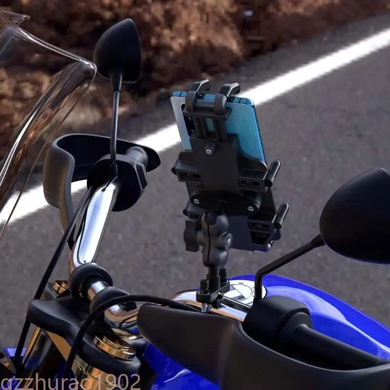 

97QB Sturdy & Safe Motorcycle Phone Mount Phone Holder Grip Anti Shake Cycling