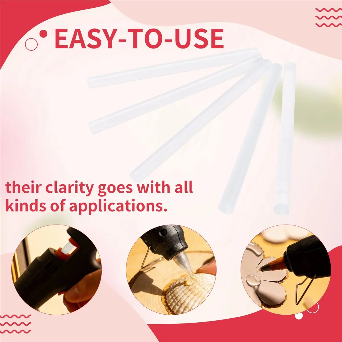 NewABNR 100Pcs Hot Melt Glue Sticks 7mmx100mm Hot Glue Sticks Rod for Craft Album Repair Tools Hot Glue Sticks