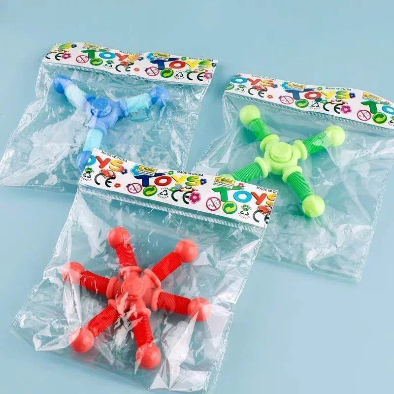 1 pz Fidget Spinner Giocattoli Per Bambini Pop Tubo Giocattoli Sensoriali Ventosa Giochi di Plastica Trasformabile Alleviare Lo Stress Per Bambini Regali Per Adulti