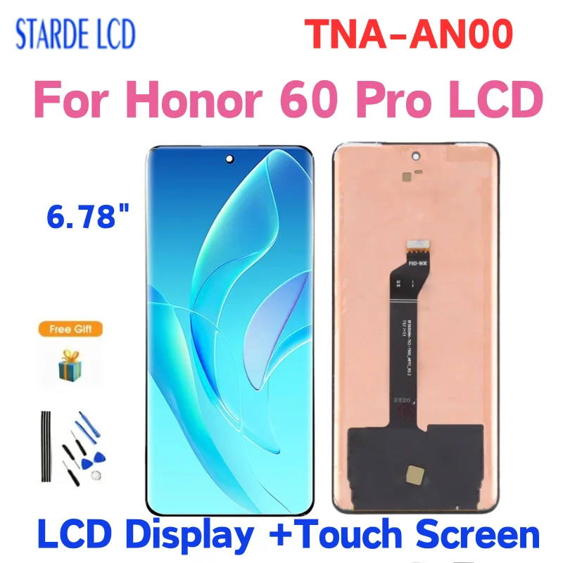 

6.78 Inch For Huawei Honor 60 Pro LCD Display Touch Screen Digitizer Assembly For Honor 60 Pro TNA-AN00 LCD Replacement Part