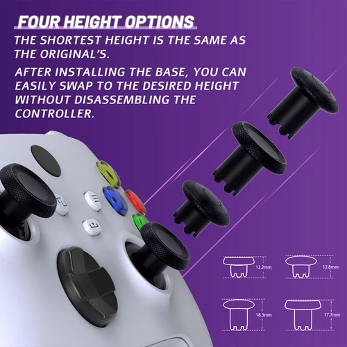 Imagen 2 del producto Thumbsticks intercambiables eXtremeRate ThumbsGear V3 para controlador Xbox Core, para Xbox One S/X/Elite, para Nintendo Switch Pro