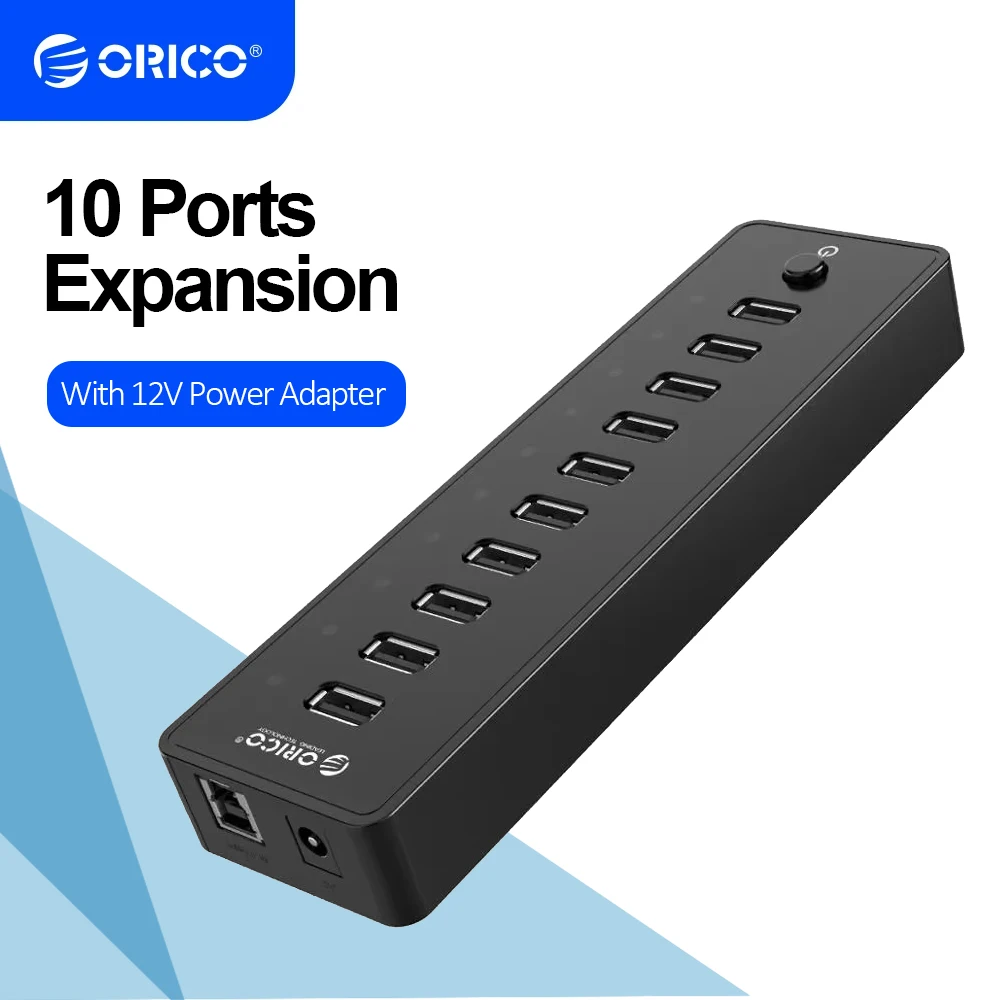 ORICO Powered USB HUB External USB Splitter Adapter With 12V Power Adapter High Speed usb hub For PC Laptop Computer Accessories