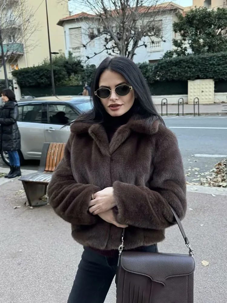 HH nuova donna moda autunno girocollo maniche lunghe monopetto tasca decorazione cappotto femminile casual street style cappotto