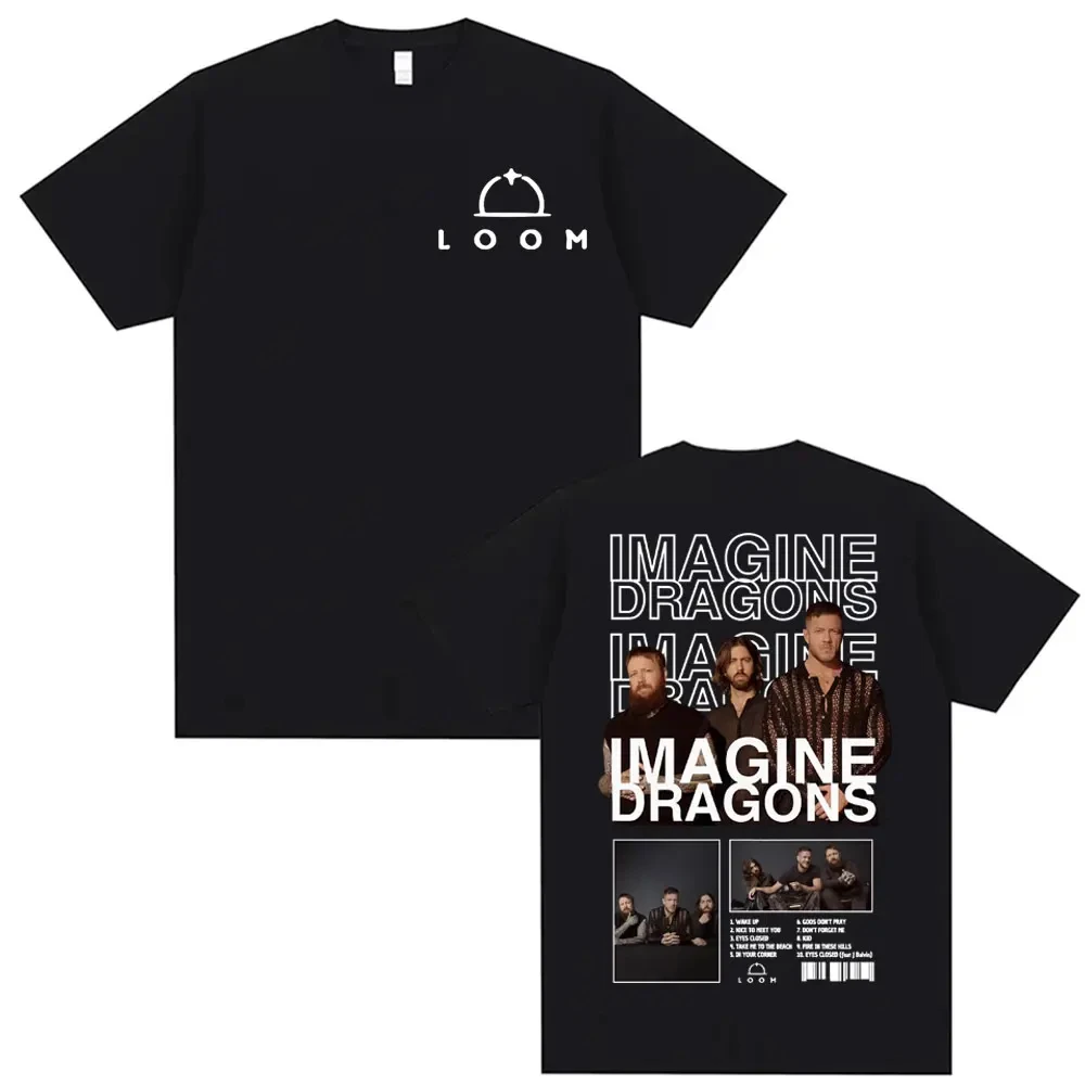 

Imagine Dragons Loom Tour 2025 Merch T-shirts Mens Clothing Fashion Trend T Shirt Unisex Casual 100% Cotton Short Sleeve T-shirt