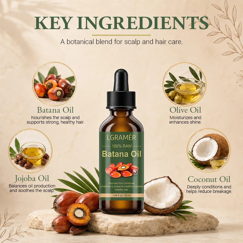 100% Raw Batana Oil Women Deep Hydrating Repair Dry Frizzy Damaged Hair Eyebrow Care Strengthen Fragile Hair Boost Glossy Shine