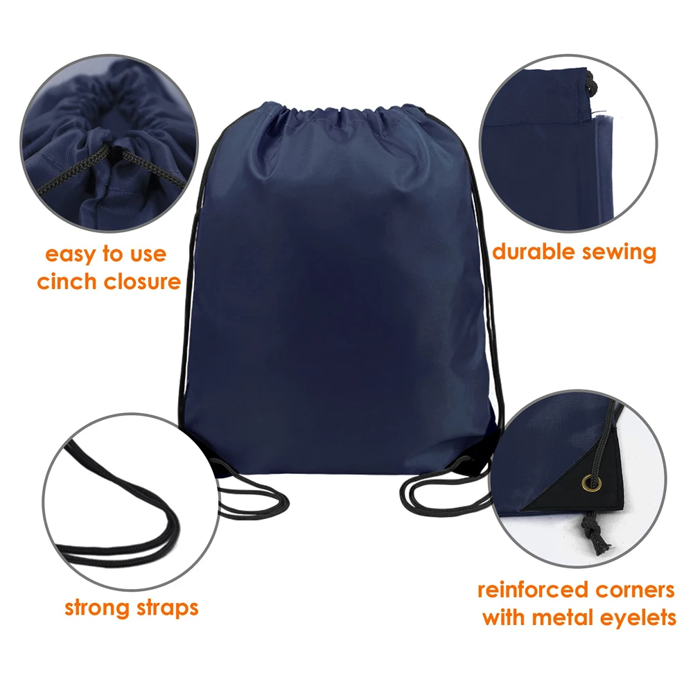 1PCS Drawstring Bags Bulk Blue Drawstring Backpack String Backpack Sport Gym Backpack Bags for Yoga Traveling Outdoor Sports