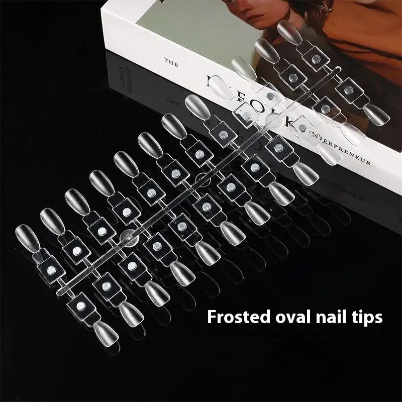 

24PCS Polish Color Chart Magnetic False Nail Tip Display Clear Color Card Polish Gel Stand Board Nail Palette Nail Glue Practice