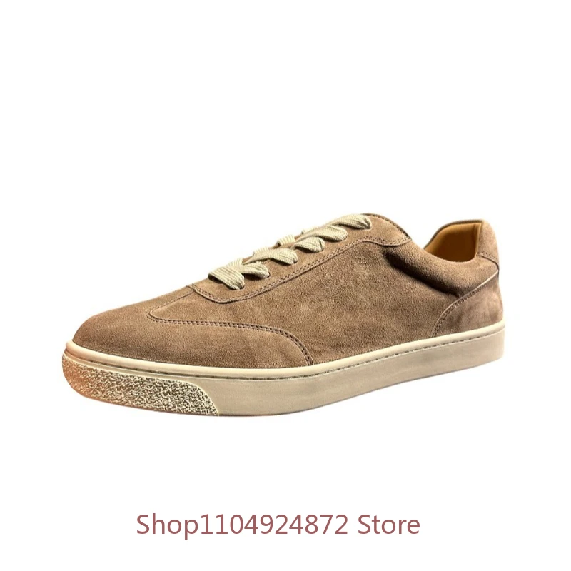 Luxury Designer Sheepskin Training Shoes Men's Genuine Leather Sport Oxfords Youth Lace Up Casual Sneakers Male Leather Shoes