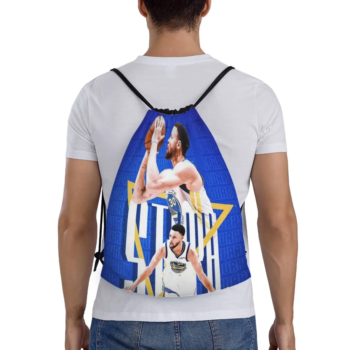 Custom C-Stephen-Curry Fashion Women Men Drawstring Bag For Outside Sport