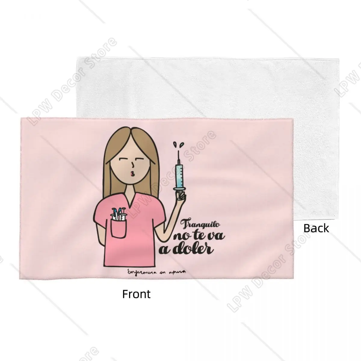 Custom Enfermera En Apuros Doctor Nurse Medical Travelling Swimming Camping Towel 100% Coton Face Towels