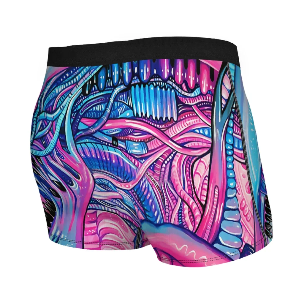 Cotton Candy Alien Acrylic Painting  Underpants Homme Panties Man Underwear Print Shorts Boxer Briefs