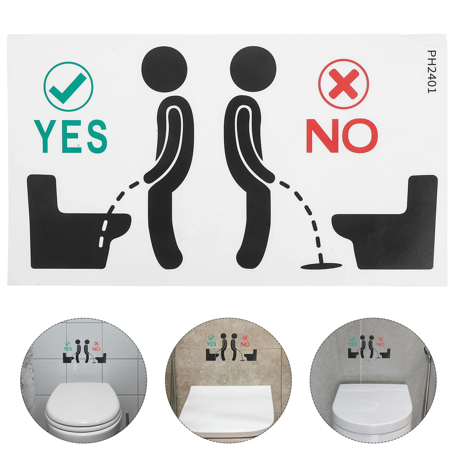 Display Holder Card Office Halloween Christmas Bathroom Tile Sticker Bathroom Funny Sign Bathroom Door Sticker PVC