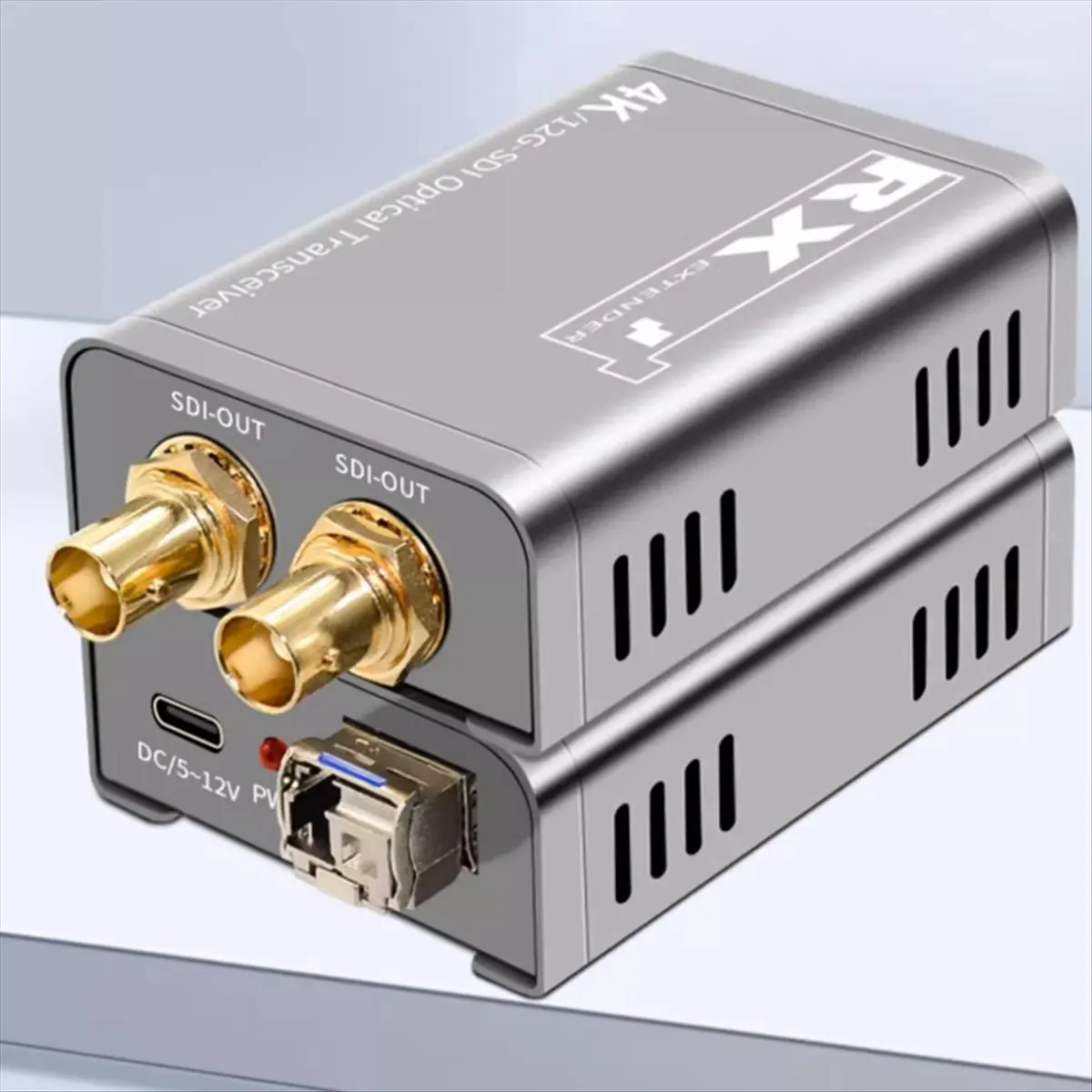 

A23G Single Fiber LC Transmitter and Receiver, SDI Fiber Optic Extender, 20km, Singlemode, 12G, 4K EU PLUG