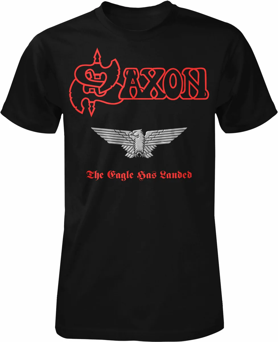 Camiseta con estampado de Saxon The Eagle Has Landed, camiseta de moda de verano para hombres y mujeres, camiseta de algodón informal, camiseta clásica de banda urbana