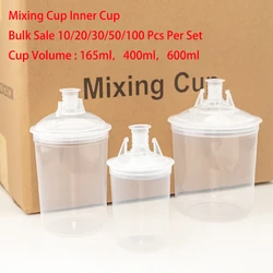 Spray Gun Paint Tank, Spray Gun Misturando Copo, Copo Medidor Descartável, Tipo H/O Quick Cup, Venda A Granel, 165 ml, 400 ml, 600ml, 10 Pcs, 20 Pcs, 30 PCes, 50 PCes