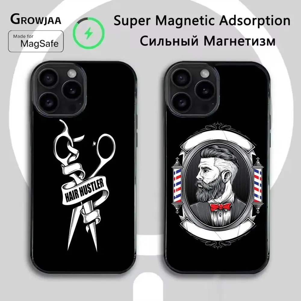 

Чехол для телефона для парикмахерской, парикмахерского салона для iPhone 16e, 16, 15,14,13,12,11, Plus, Pro, Max, Mini Magsafe с магнитной беспроводной зарядкой