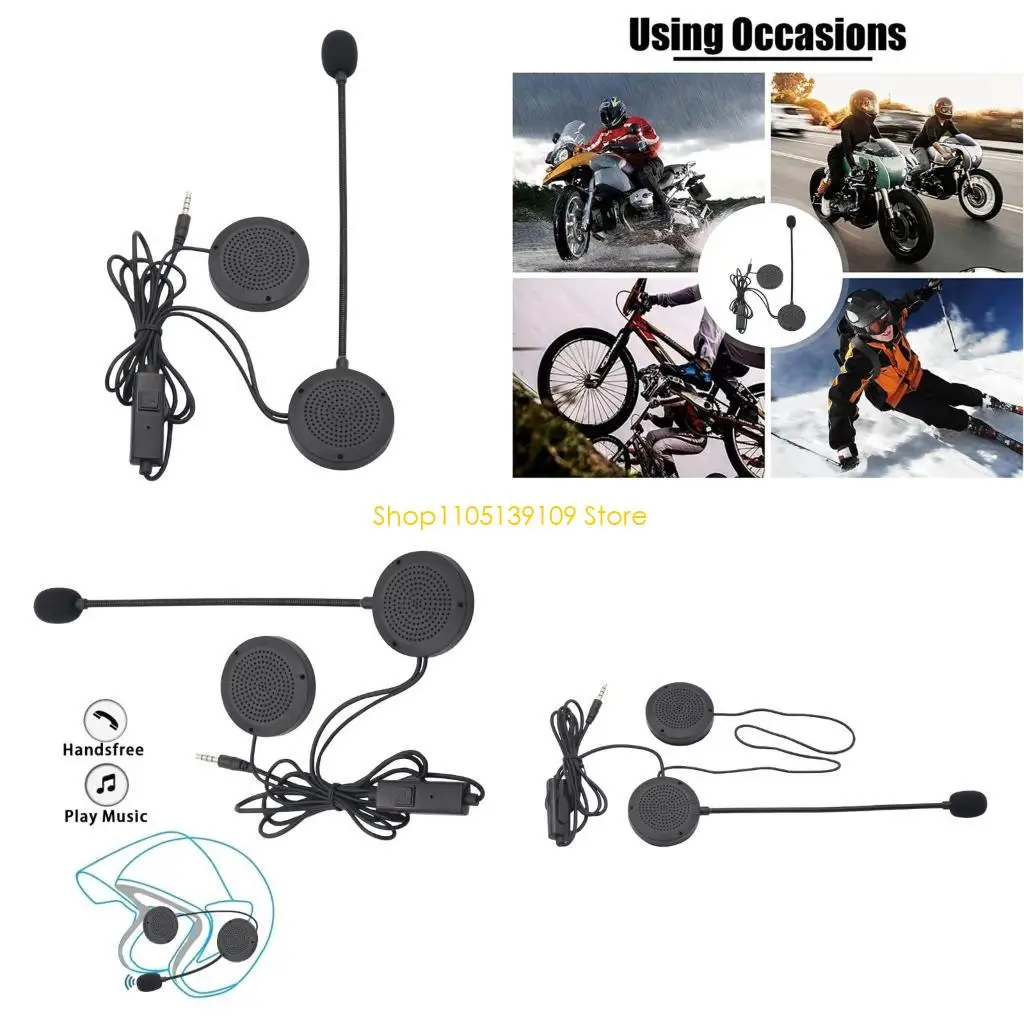 

Motorbike Helmets Headphone with Mic Headset with Button Microphone for Helmets