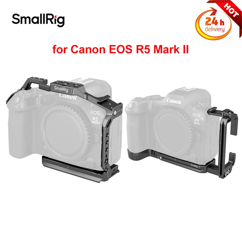 

SmallRig Cameras Cage/L-Shape Mount Plate for Canon EOS R5 Mark II,4983/4978