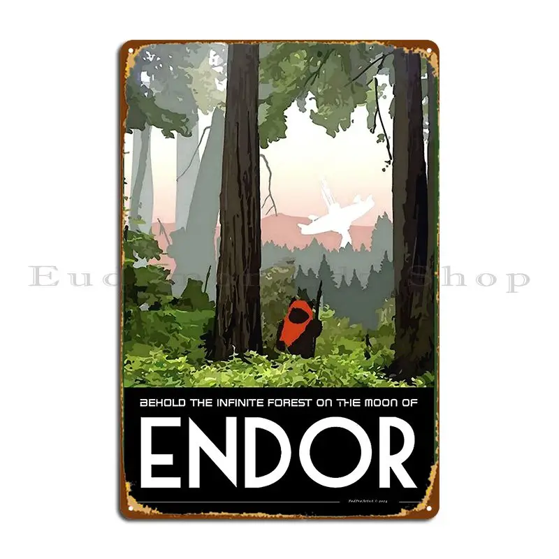 Sanctuary Behold The Infinite Forest On The Moon Of Endor Artistic Oil Base Painted Metal Sign Design Pub Decoration Printed