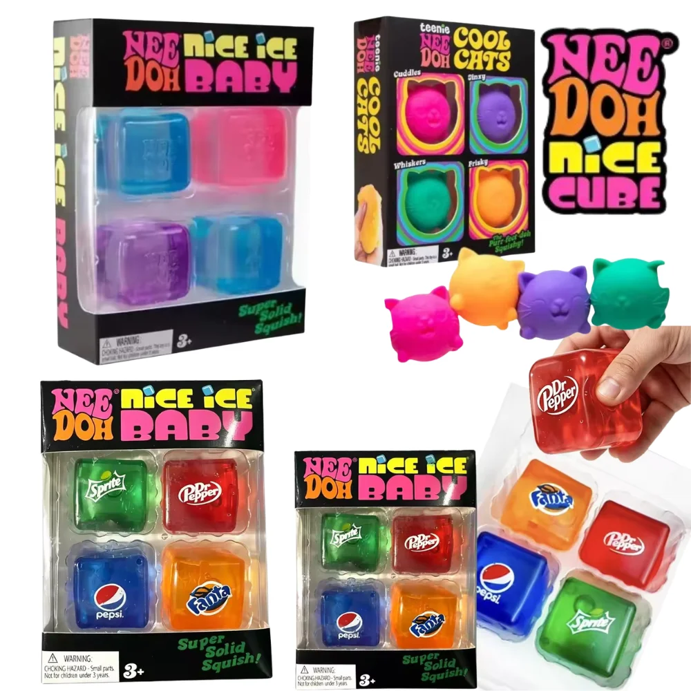 

Super Squish Squishy Toy Schylling NeeDoh Nice Cube Sensory Stress Relief Anti-Anxiety Squeeze Tool