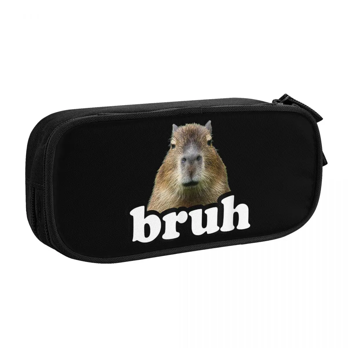 

Capybara Meme Lover Bruh Pencil Case Pencilcases Pen Box for Student Big Capacity Pencil Bags Students School Gifts Stationery