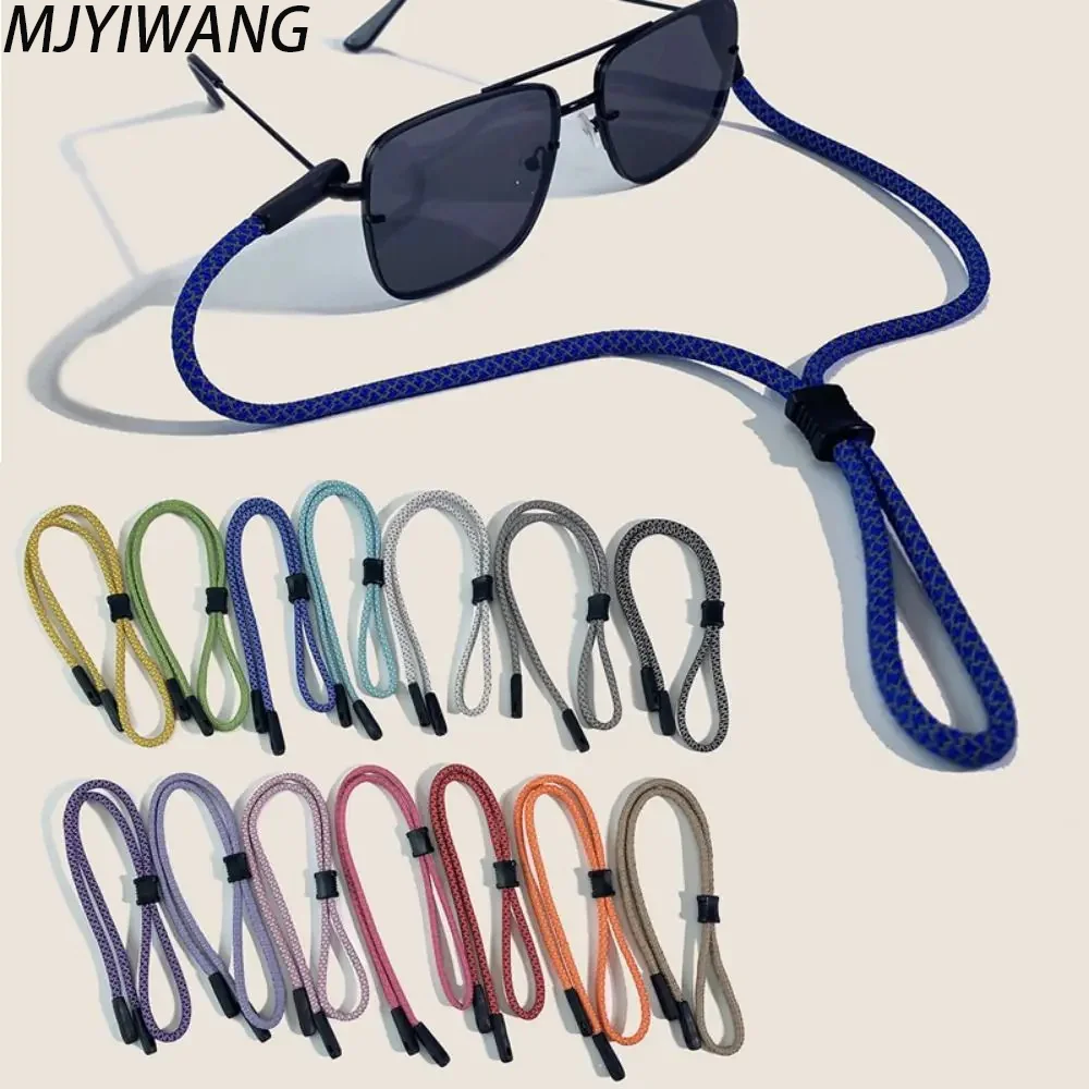 

MJYIWANG Non-Slip Sunglasses Rope Reflective Lanyard Strap Eyewear Cord Holder Sports with Adjustable Buckles Glasses Neck Cord