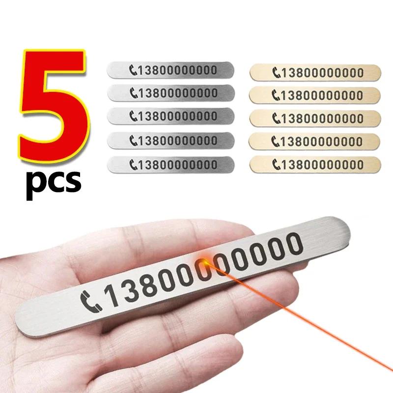 Custom Phone Number Name Customized Key Chains Laser Engraveing Key Chain Stainless Temporary Number Plate Telephone Ornaments