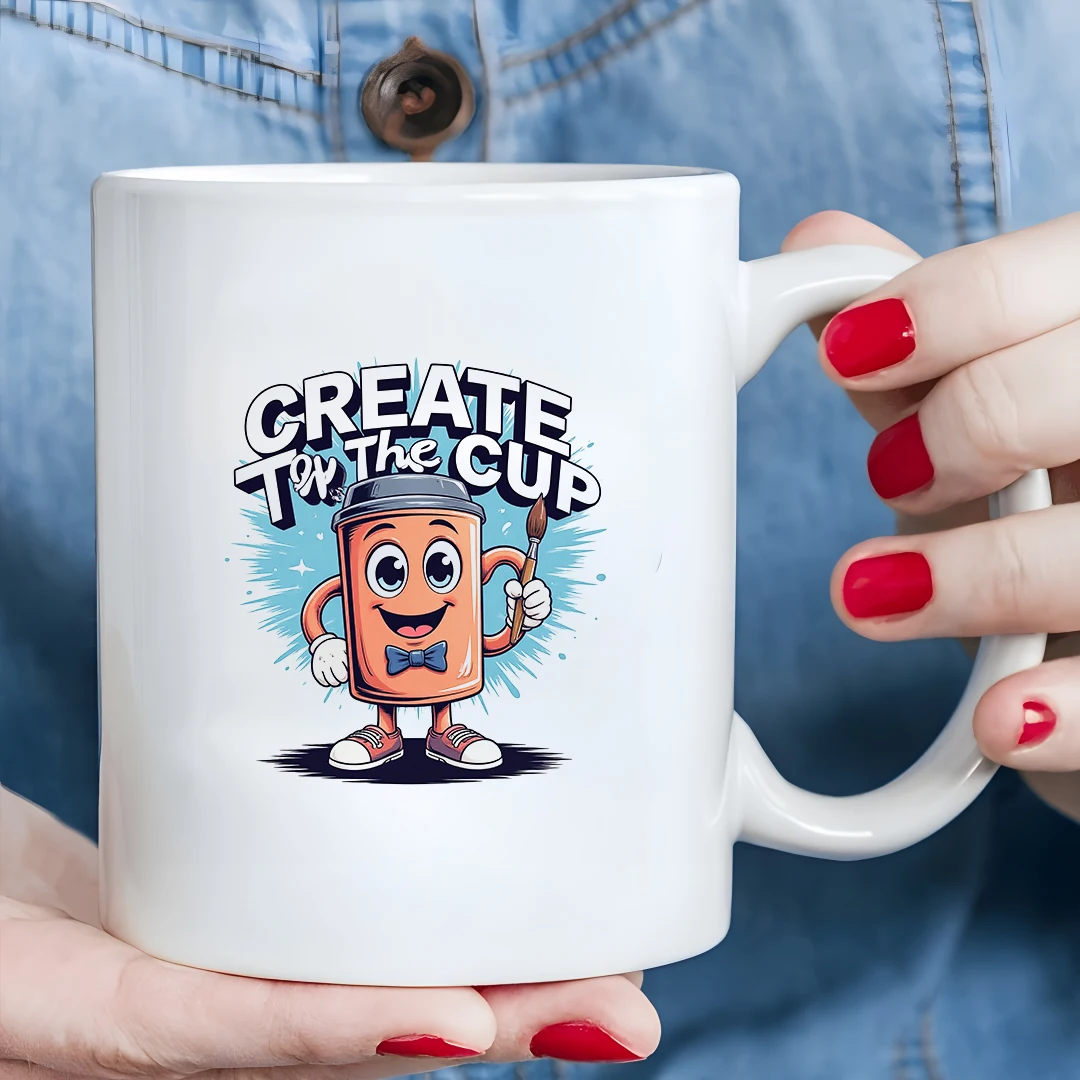 Кружка с персонажем мультфильма, 11 унций, оранжевая креативная чашка для детей, чашка для горячих и холодных напитков, рождественский семейный офисный подарок - CREATE TO THE CUP