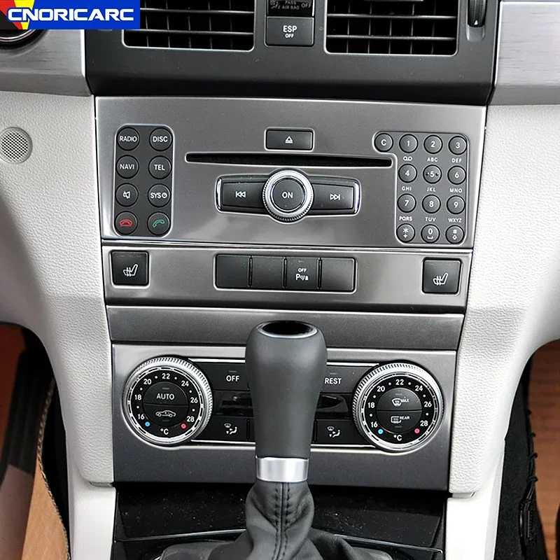 

Center Console Air Conditioning CD Frame Decoration For Mercedes Benz GLK X204 2008-2012 Stainless Steel Interior Accessories